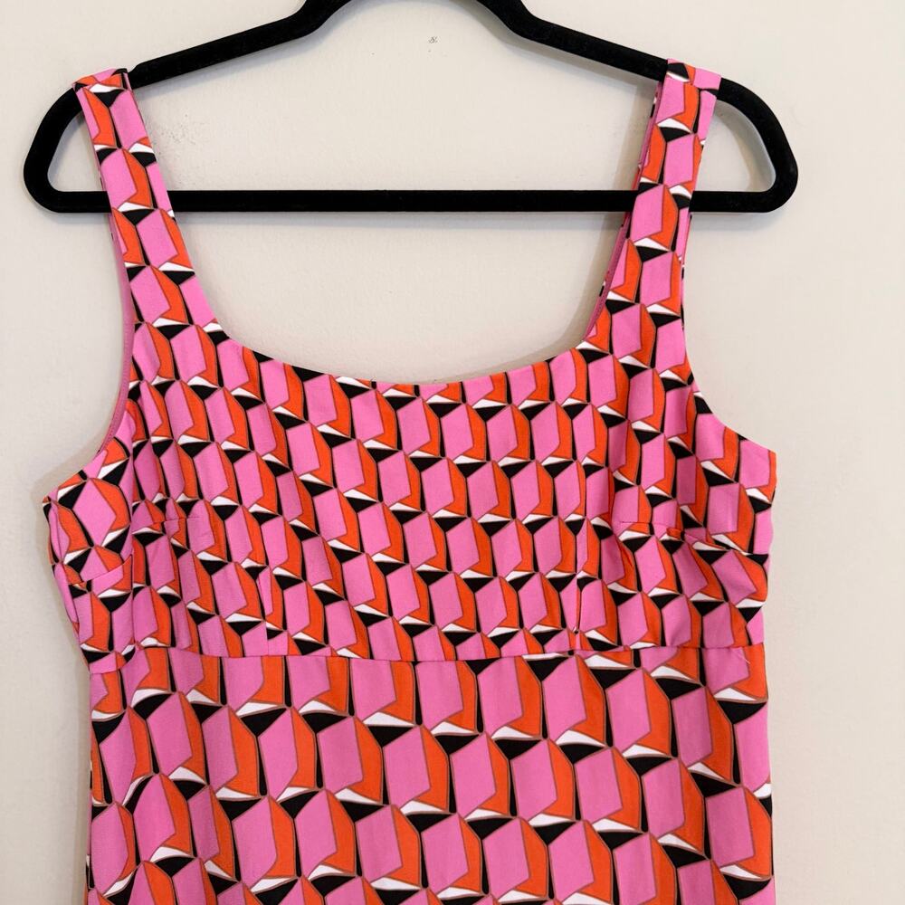 Diane Von Furstenberg X Target Tank Dress 12 Red Mini Geometric Retro Maximalist - Picture 3 of 6